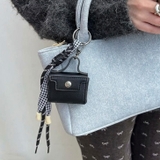 ブラック | バッグチャーム キーホルダー ストラップ | REAL STYLE