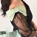 ミント | ショルダーパッド バッグ リボン | REAL STYLE