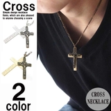 ネックレス アクセサリー メンズ レディース クロス 十字架ロザリオネックレス | OVER RAG | 詳細画像1 