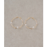 GLD | 【Chico】パールデザインフープピアス | PAL GROUP OUTLET