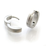 ステンレススティール製シンプルフープピアス ツヤ消し 有りタイプ幅3 | アクセサリーショップPIENA | 詳細画像2