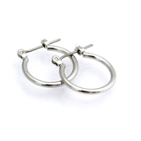 メタリックフープピアス チタンポスト 16mm シルバーとゴールド | アクセサリーショップPIENA | 詳細画像1