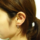 メタリックフープピアス チタンポスト 16mm シルバーとゴールド | アクセサリーショップPIENA | 詳細画像3