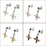 キュービックジルコニア クロスフラワー ピアス チタンポスト | アクセサリーショップPIENA | 詳細画像2