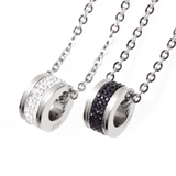 キラキラ リングペアネックレス316Lサージカルステンレス使用 重ね付けもOK | アクセサリーショップPIENA | 詳細画像1 