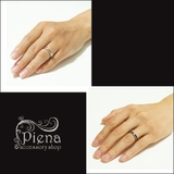 ブラックとピンクゴールドのステンレスペアリングサージカル ステンレス316L使用… | アクセサリーショップPIENA | 詳細画像3 