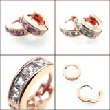 ぷちリングピアス キュービックジルコニア×ピンクゴールドフープピアス クリア | アクセサリーショップPIENA | 詳細画像2 