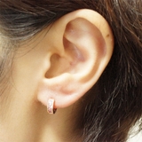 ぷちリングピアス キュービックジルコニア×ピンクゴールドフープピアス クリア | アクセサリーショップPIENA | 詳細画像3 