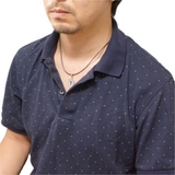 天然シェルとハードなクロスを組み合わせた革ヒモペンダントネックレス | アクセサリーショップPIENA | 詳細画像3 