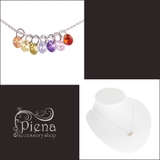 7色のジルコニアが輝くアミュレット ペンダントネックレス シルバー ゴールド | アクセサリーショップPIENA | 詳細画像2