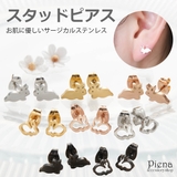 スタッドピアス レディース サージカルステンレス | アクセサリーショップPIENA | 詳細画像1