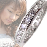 シルバー925キュービックジルコニアフルエタニティリングピンキーリングや男性にも… | アクセサリーショップPIENA | 詳細画像1 