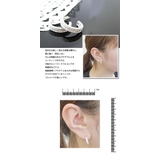 シルバー925製 プラチナコーティング ジルコニアフープピアス  | アクセサリーショップPIENA | 詳細画像3 