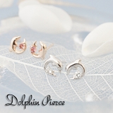 K10ホワイトゴールドピンクゴールド 天然石アクアマリンとトルマリンのついた可愛… | アクセサリーショップPIENA | 詳細画像1 