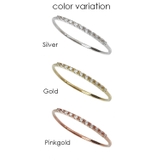 華奢なリングに輝くジルコニアが並んだハーフエタニティリング シンプルキュート 選… | アクセサリーショップPIENA | 詳細画像2 