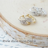 ラグジュアリー感のあるひねりピアス ゴージャスラインストーン パーティーシーンに… | アクセサリーショップPIENA | 詳細画像1 