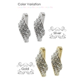 ラグジュアリー感のあるひねりピアス ゴージャスラインストーン パーティーシーンに… | アクセサリーショップPIENA | 詳細画像2 