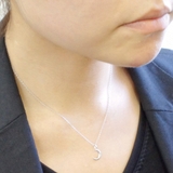 シルバー925 きれいな三日月の中にダイヤが輝く 宝石鑑別書カード付きダイヤモン… | アクセサリーショップPIENA | 詳細画像3 