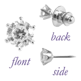 ６本爪ジルコニア ブローチピン スカーフ留め ハットピン タイピンなどに | アクセサリーショップPIENA | 詳細画像2 