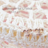 ユリの紋章のキュートなピアス K10 ピンクゴールド | アクセサリーショップPIENA | 詳細画像1