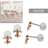 ユリの紋章のキュートなピアス K10 ピンクゴールド | アクセサリーショップPIENA | 詳細画像3