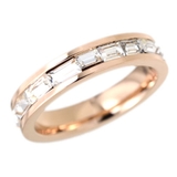 サージカルステンレス316L製 ステップカットジルコニア フルエタニティリング | アクセサリーショップPIENA | 詳細画像1 