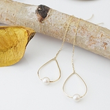 ピアス レディース しずくワイヤーに1粒パール | アクセサリーショップPIENA | 詳細画像4