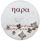 大きさ異なるキュービックジルコニアとシンプルな玉状ピアスセット サージカルステン… | アクセサリーショップPIENA | 詳細画像1 