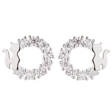 リングに猫ちゃんがかわいく座る 動物好きの彼女へ ジルコニアピアス | アクセサリーショップPIENA | 詳細画像1