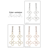 チタン製ポスト 大小のフラワーモチーフがぶら下がったスタッドピアス | アクセサリーショップPIENA | 詳細画像2