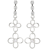 チタン製ポスト 大小のフラワーモチーフがぶら下がったスタッドピアス | アクセサリーショップPIENA | 詳細画像4