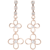 チタン製ポスト 大小のフラワーモチーフがぶら下がったスタッドピアス | アクセサリーショップPIENA | 詳細画像6