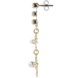 チタン製ポスト 大小のフラワーモチーフがぶら下がったスタッドピアス | アクセサリーショップPIENA | 詳細画像7