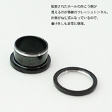 サージカルステンレス製フレッシュトンネル ボディピアス ブラック | アクセサリーショップPIENA | 詳細画像3 