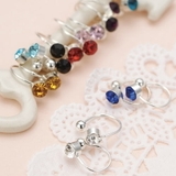 ラインストーンが煌く定番シンプルなノンホールピアス イヤリング レディース | アクセサリーショップPIENA | 詳細画像1 