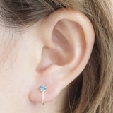 ラインストーンが煌く定番シンプルなノンホールピアス イヤリング レディース | アクセサリーショップPIENA | 詳細画像3 