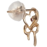 K10WG K10K10PG 1粒天然石付きオープンハートとリボンモチーフのピア… | アクセサリーショップPIENA | 詳細画像4