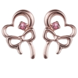 K10WG K10K10PG 1粒天然石付きオープンハートとリボンモチーフのピア… | アクセサリーショップPIENA | 詳細画像7