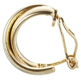 X交差ラインのハーフリングイヤリング エレガントなC型デザイン 甲丸タイプ | アクセサリーショップPIENA | 詳細画像4 