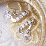 チタンポスト スタッドピアス キュービックジルコニアを使った音符モチーフ | アクセサリーショップPIENA | 詳細画像1