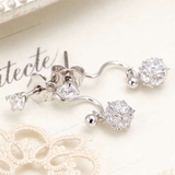 チタン製ポスト スタッドピアス フリンジパヴェボール | アクセサリーショップPIENA | 詳細画像1 