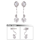 チタン製ポスト スタッドピアス フリンジパヴェボール | アクセサリーショップPIENA | 詳細画像2 