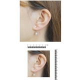 チタン製ポスト スタッドピアス フリンジパヴェボール | アクセサリーショップPIENA | 詳細画像3 