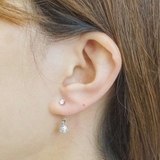 チタン製ポスト スタッドピアス フリンジパヴェボール | アクセサリーショップPIENA | 詳細画像7 