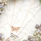 天然ダイヤモンドが輝く リボンモチーフペンダントネックレス | アクセサリーショップPIENA | 詳細画像1 