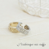 片耳イヤーカフ シンプルなアラベスク柄 ピアスホールなくてOK | アクセサリーショップPIENA | 詳細画像1