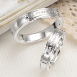 シルバー925製 メッセージリング 1粒天然ブルーダイヤモンド | アクセサリーショップPIENA | 詳細画像1 