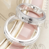 シルバー925製 メッセージリング 1粒天然ブルーダイヤモンド | アクセサリーショップPIENA | 詳細画像1 