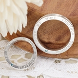 シルバー925製 メッセージリング 1粒天然ブルーダイヤモンド | アクセサリーショップPIENA | 詳細画像1 