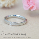 メッセージが刻印されたリング サージカルステンレス 一粒キュービックジルコニア | アクセサリーショップPIENA | 詳細画像1 